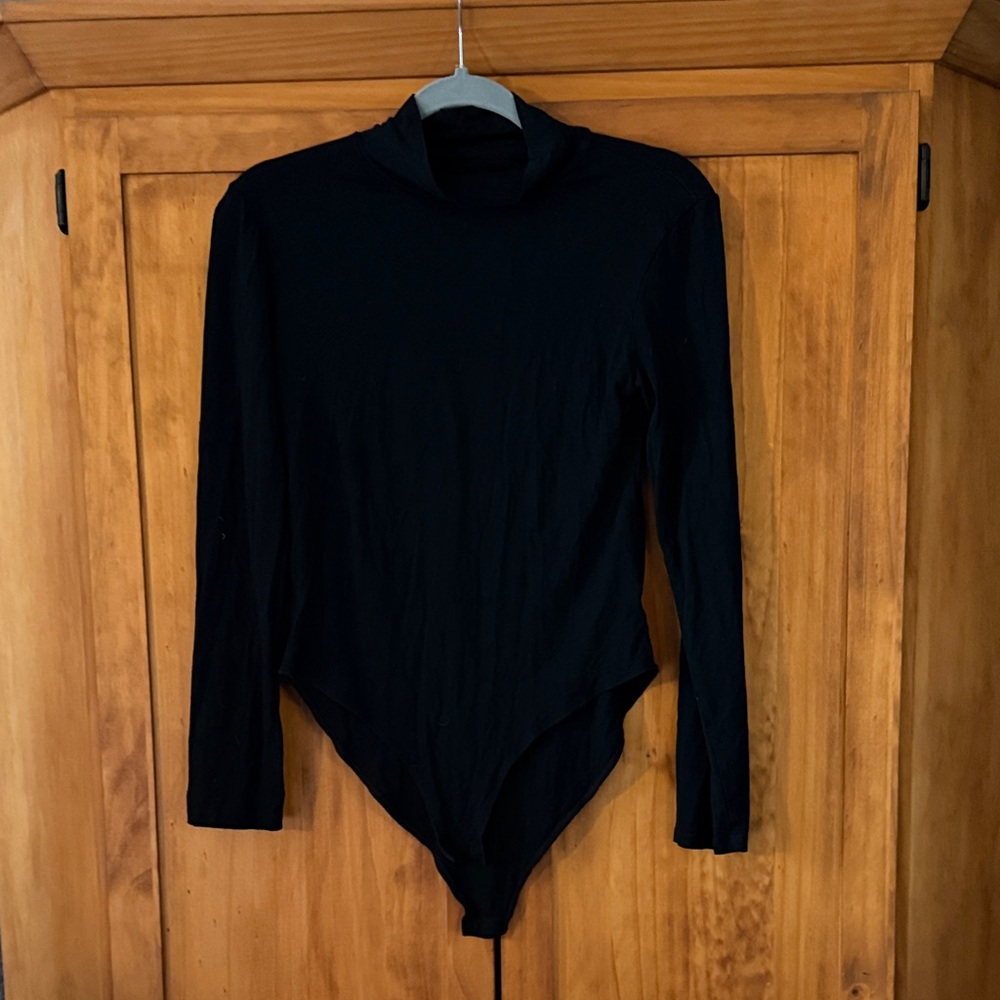Black Long Sleeve Bodysuit mock neck